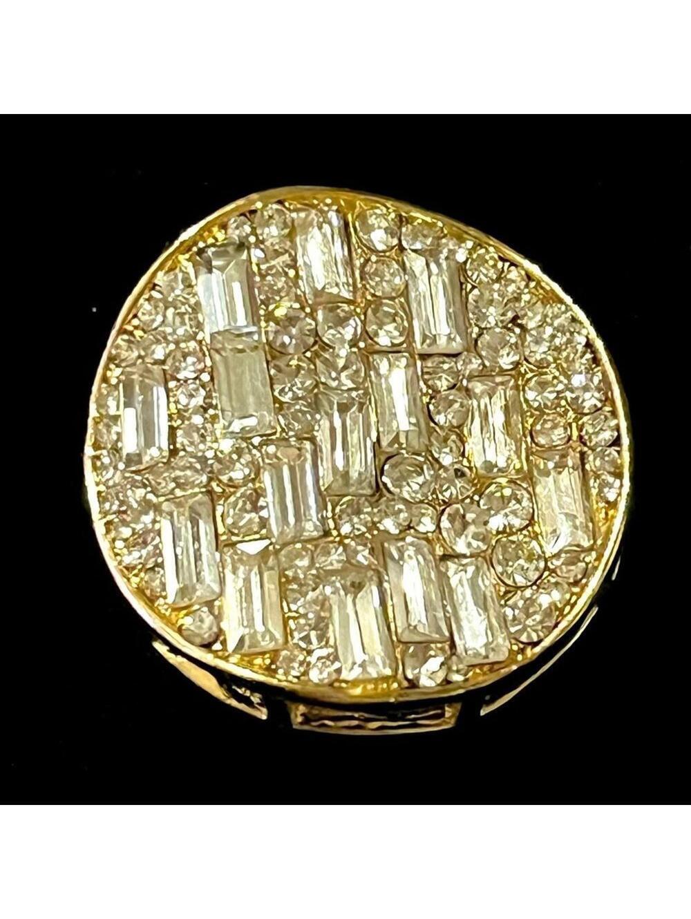 Medium Vintage Stone Elegant Gold & Silver Women's Necklace Pendant